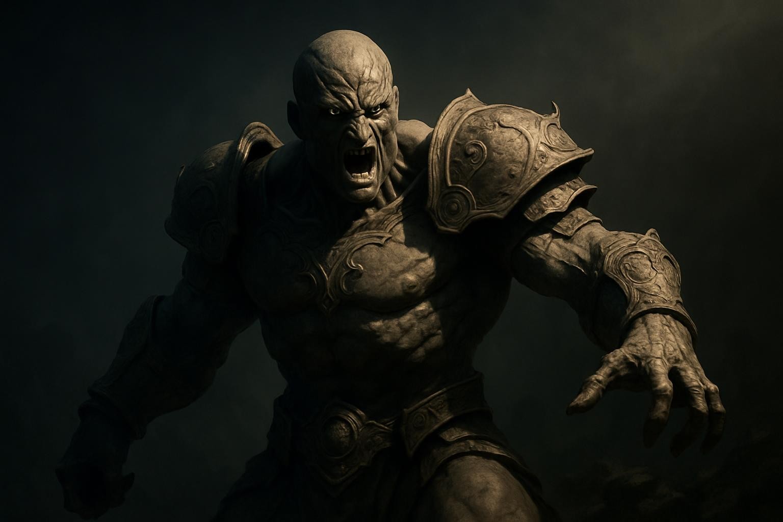 Background image featuring the Baium raidboss from Lineage II, fantasy game atmosphere, dramatic lighting